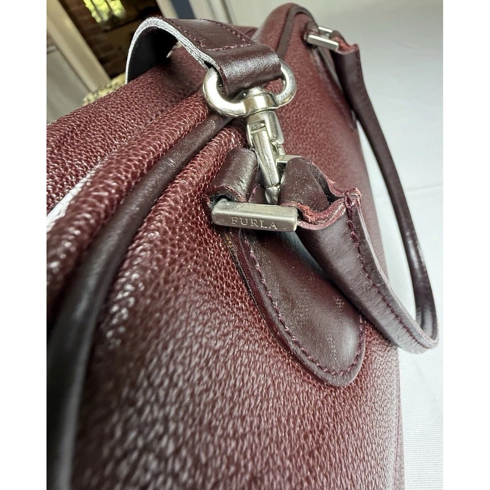 FURLA Brownish Red Leather Strap Bowling Shoulder  bag with‎ strap - Picture 12 of 16
